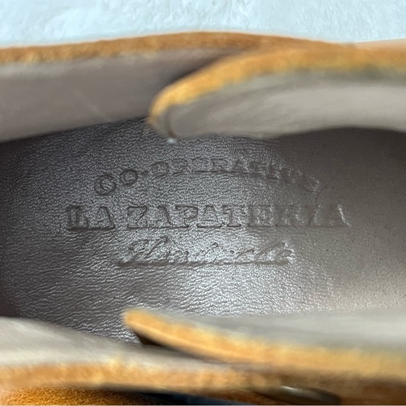 Vintage La Zapateria Peruvian Artisan Leather Ankle Boots Size 8 - Picture 5 of 16